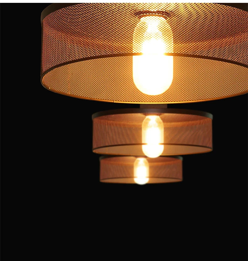 Loft Suspension lampes fer forgé led Vintage Salle à manger - vue 6 sur 12