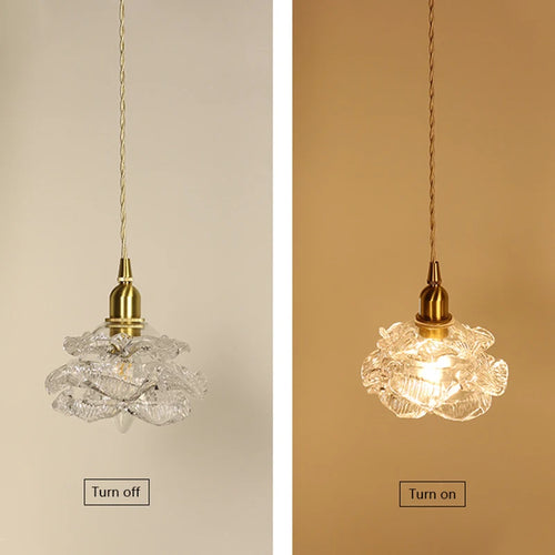 lustre romantique en verre vintage pour intérieur élégant