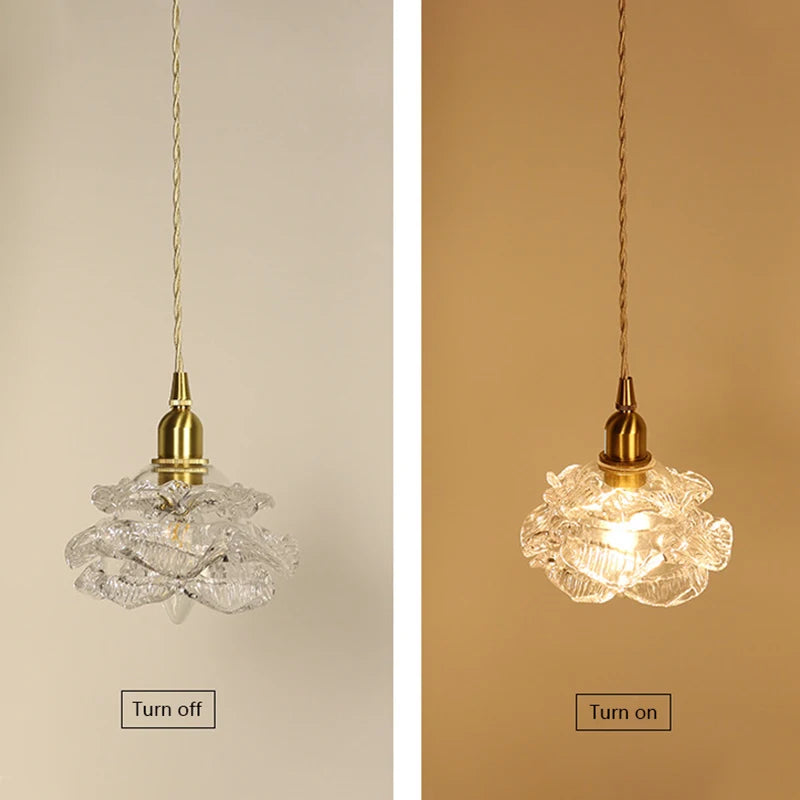 lustre romantique en verre vintage pour intérieur élégant - vue 7 sur 8
