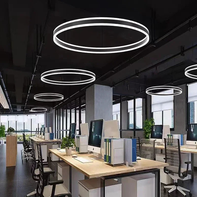 lustre circulaire à led design avec intensité variable pour intérieur - vue 7 sur 10