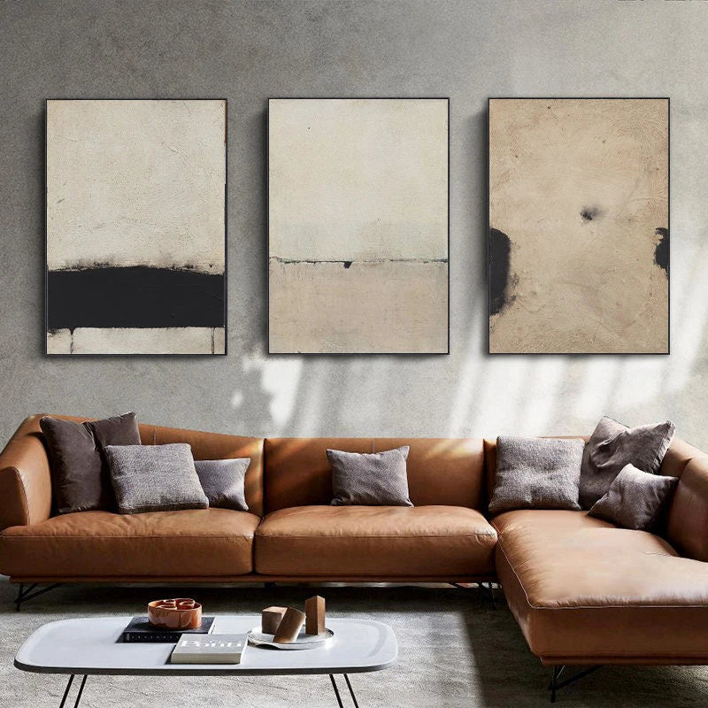 grandes peintures murales abstraites art moderne décoration intérieure - vue 5 sur 7