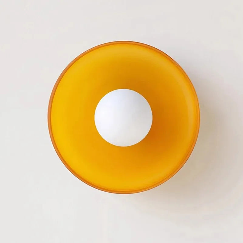 Plafonnier en verre nordique à tête unique G9