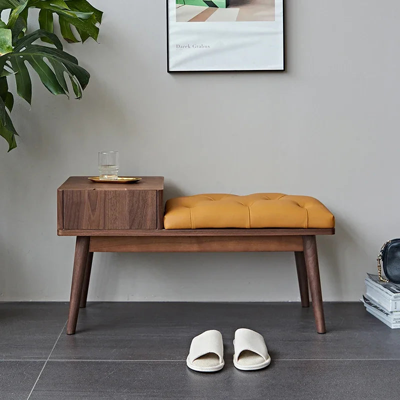 tabourets à langer nordiques avec rangement design moderne - vue 3 sur 5