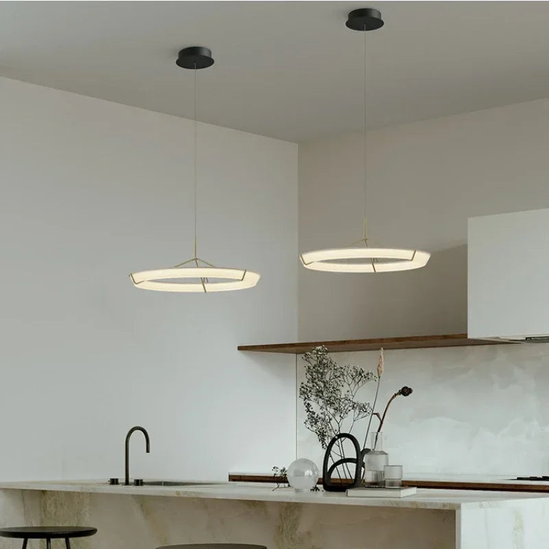 lustre nordique design suspension décorative en acrylique LED - vue 5 sur 18