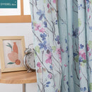 Rideau léger motif floral style européen salon chambre