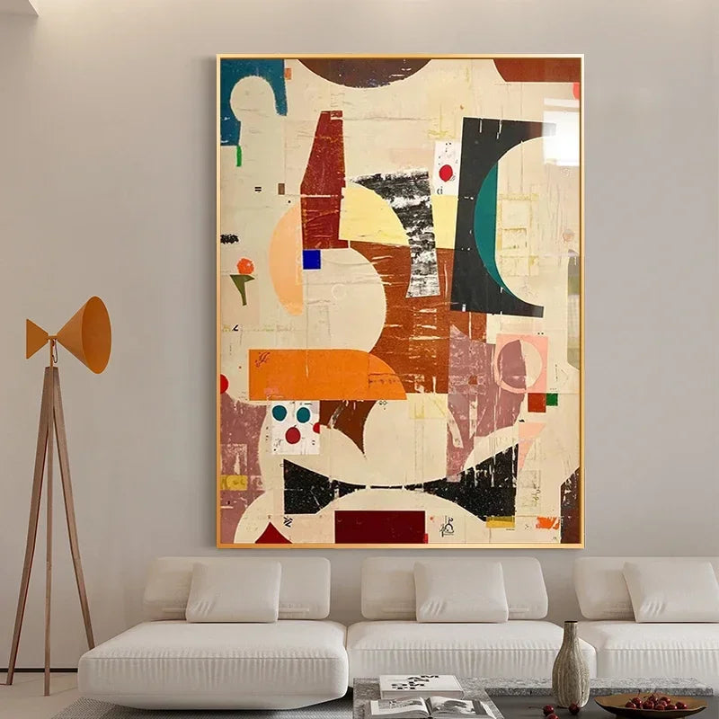 peinture à l'huile abstraite pour décoration murale moderne