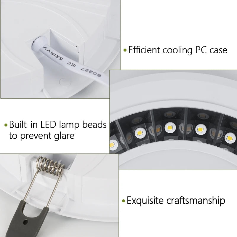 spot led encastrable dimmable pour éclairage intérieur polyvalent - vue 5 sur 14