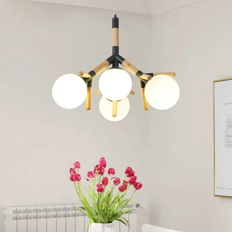 lustre led moderne pour décoration intérieure suspendue - vue 4 sur 7