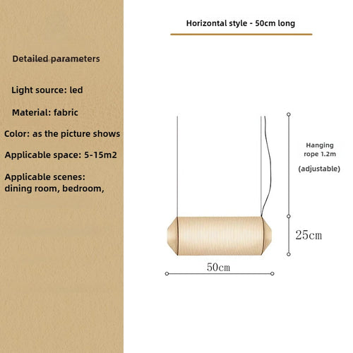 suspension cylindrique en tissu pour décoration intérieure élégante