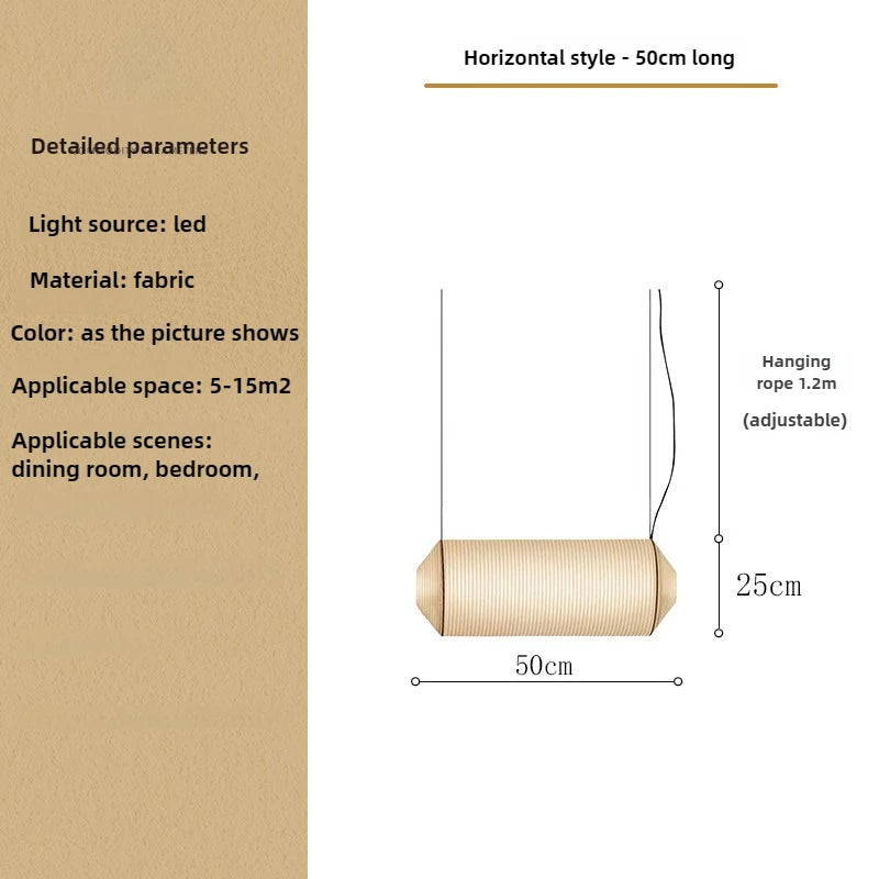 suspension cylindrique en tissu pour décoration intérieure élégante - vue 12 sur 12