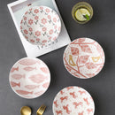 Bol ramen japonais en céramique motif floral 12l