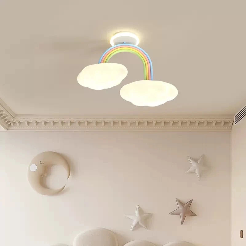 plafonnier LED nuage arc-en-ciel pour chambre enfant - vue 6 sur 7