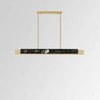 Lustre design style marbre moderne de luxe minimaliste longue bande