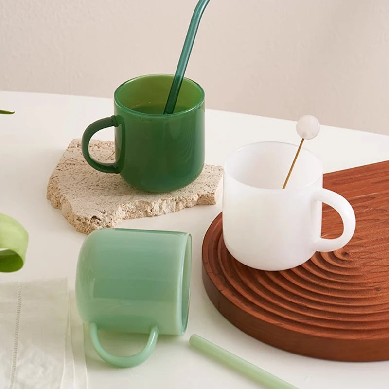 Tasse verre borosilicate retro style saphir resistante chaleur - vue 7 sur 7