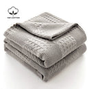 plaid coton gaufré léger pour canapé et chambre