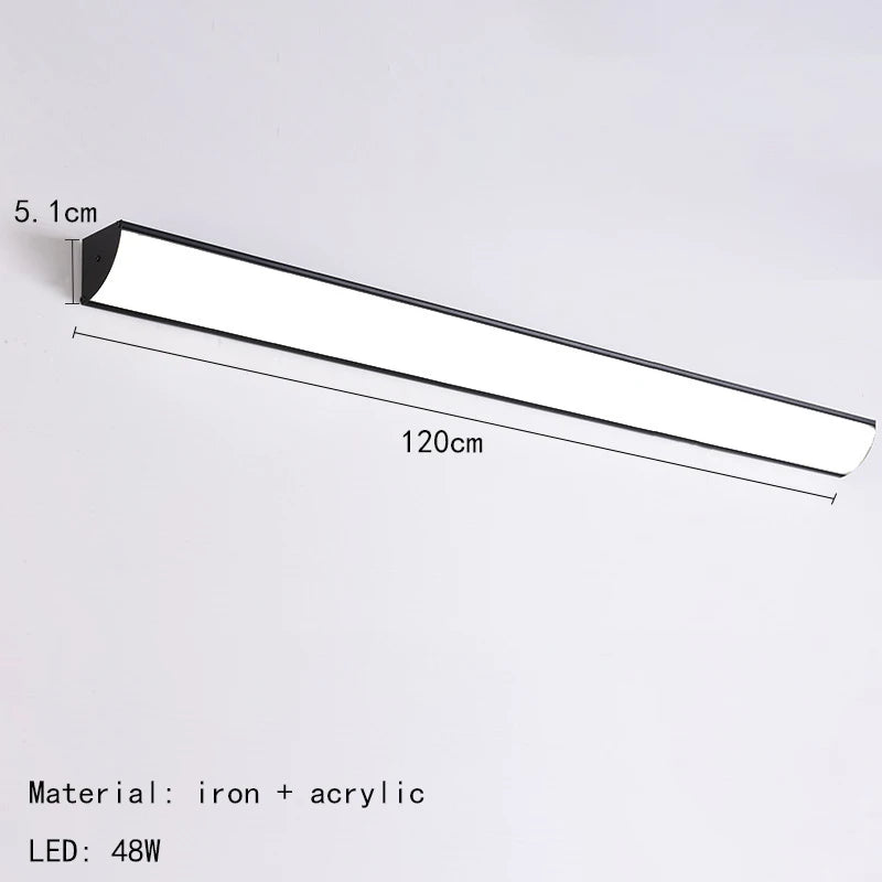 applique murale miroir en aluminium ligne simple