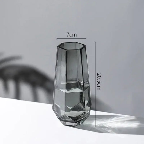 vase créatif en verre transparent pour fleurs décoratives