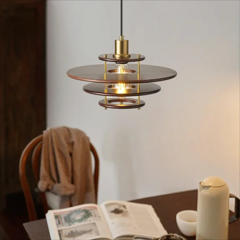 suspension wabi-sabi japonaises en bois décoration intérieure - vue 2 sur 6