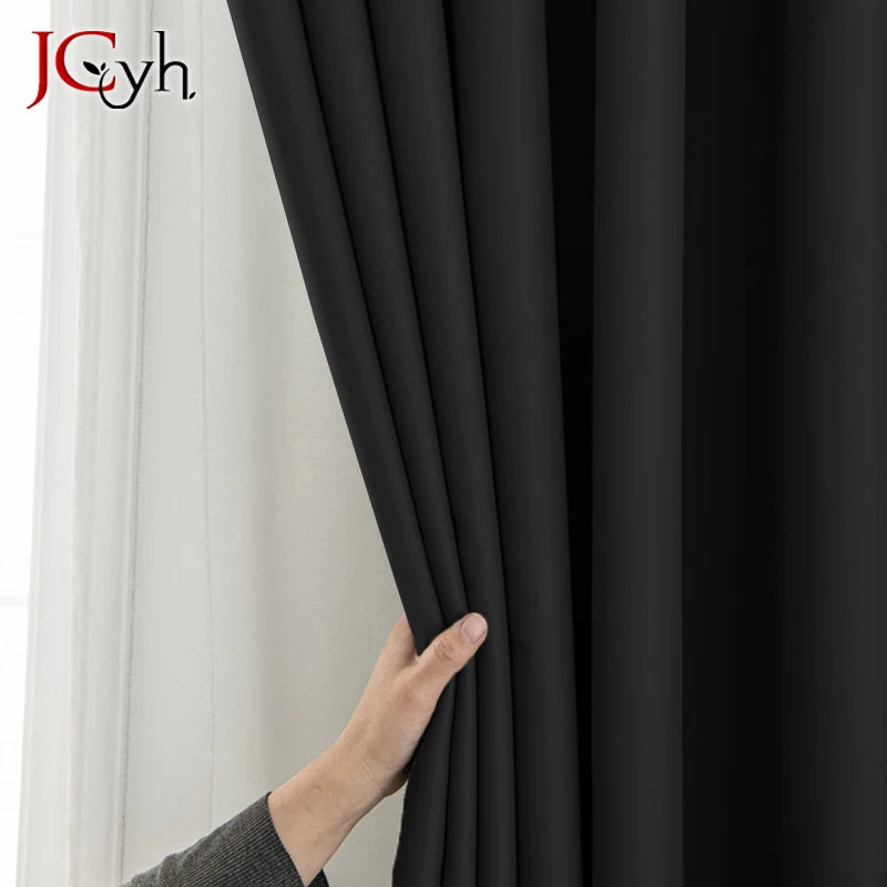 Rideau occultant court moderne pour cuisine chambre salon - vue 5 sur 10