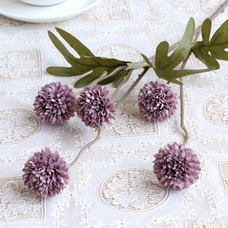 5 têtes de pissenlit fleurs artificielles pour décoration mariage fête - vue 11 sur 13