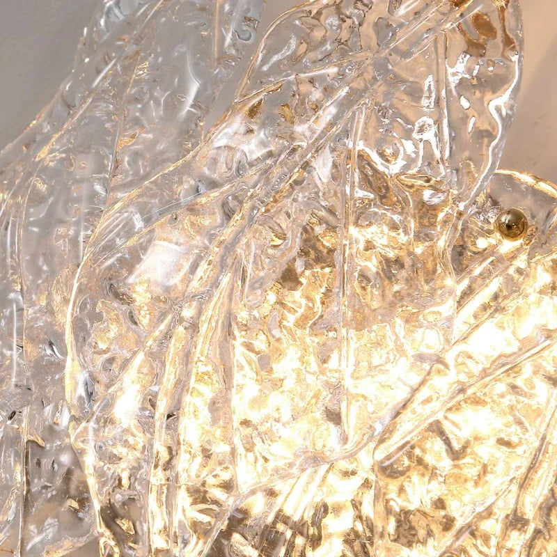 applique murale moderne luxe en verre design doré à led - vue 6 sur 7