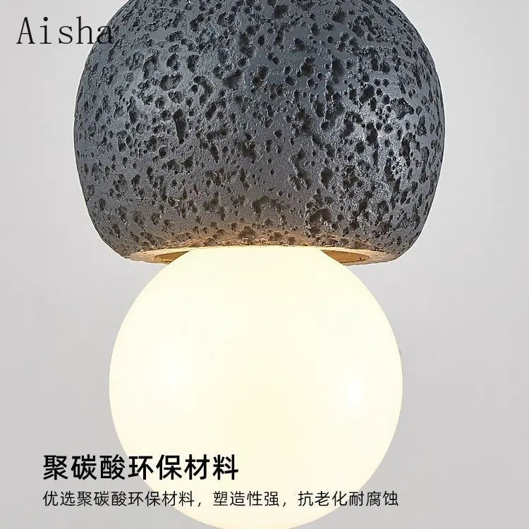 suspension wabi-sabi design nordique luminaire créatif pour intérieur - vue 6 sur 12