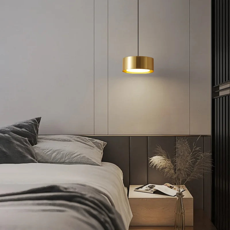 lustre à led doré et noir pour cuisine et restaurant avec gradation - vue 4 sur 8