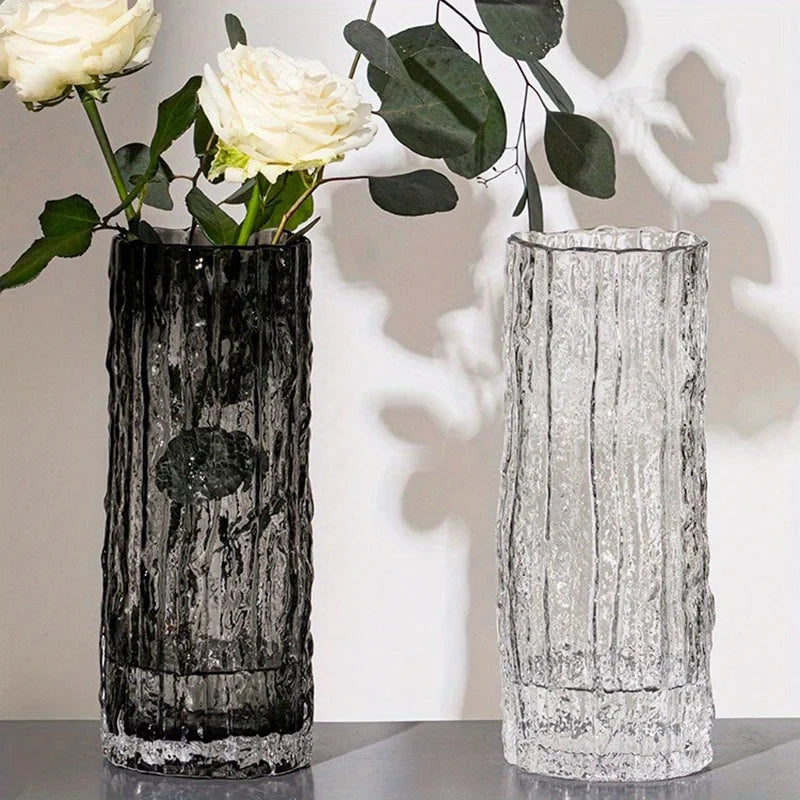 vase en verre transparent pour arrangement floral décoratif - vue 2 sur 7