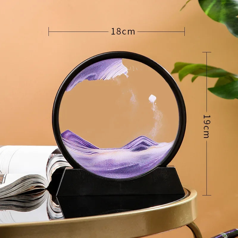 sablier en verre 3d paysage de sable en mouvement décoration artistique - vue 54 sur 54