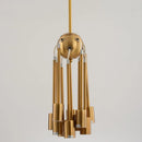 LED moderne Nickel brossé noir Tube lustres en laiton or industriel suspension Lightis pour salon Antique luminaires d'escalier