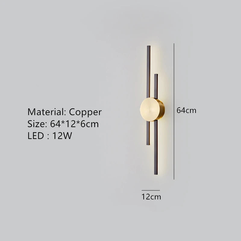 applique murale led minimaliste en laiton pour restaurant - vue 15 sur 18