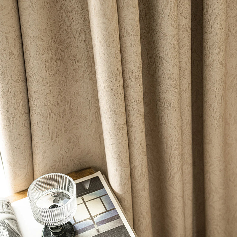 Rideau occultant floral style français pour salon chambre