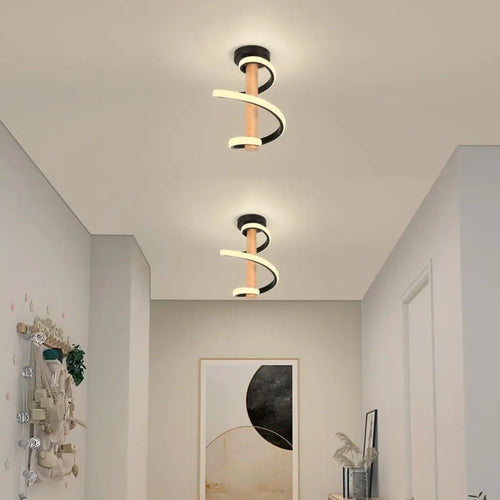plafonnier led spirale nordique créatif pour intérieur