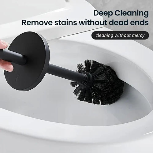 brosse en acier inoxydable avec support pour salle de bain - vue 6 sur 13