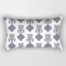 housse de coussin rectangulaire motif géométrique gris patchwork décoratif
