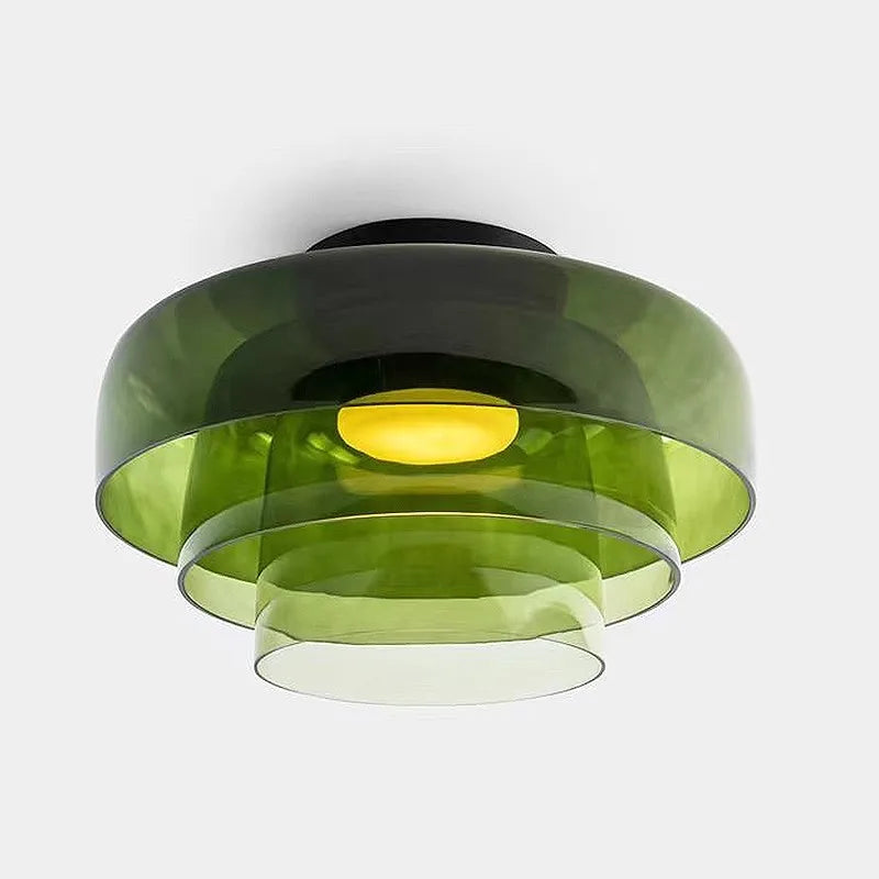 Plafonnier en verre nordique chambre à coucher plafonnier médiéval pour Restaurant Simple moderne créatif salle à manger lampes de décoration - vue 4 sur 21
