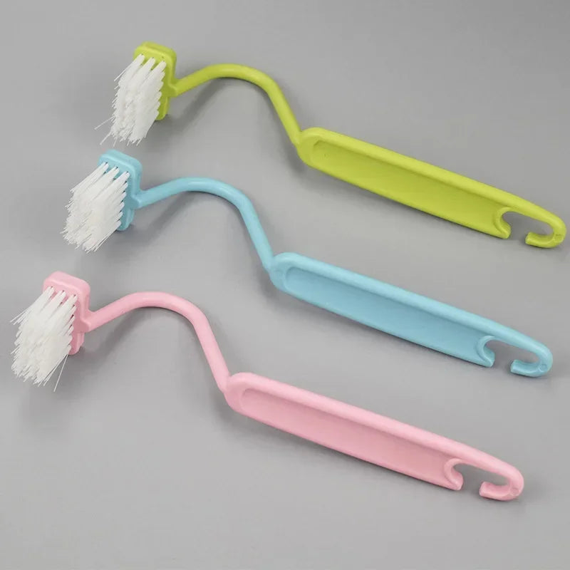 lot de 2 brosses de nettoyage incurvées pour salle de bain - vue 5 sur 7