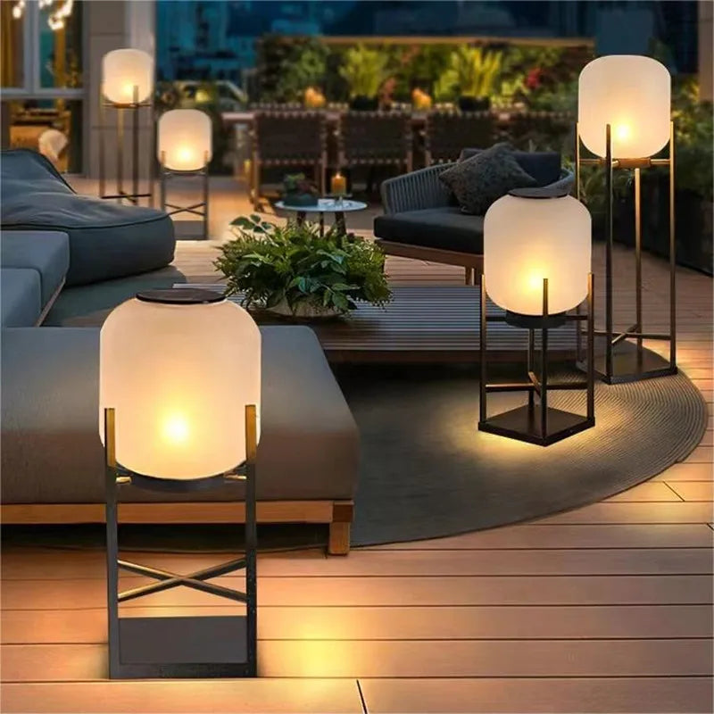 Lampe et lampadaire jardin solaire extérieur décoration imperméable de jardin de pelouse de Villa - vue 4 sur 9