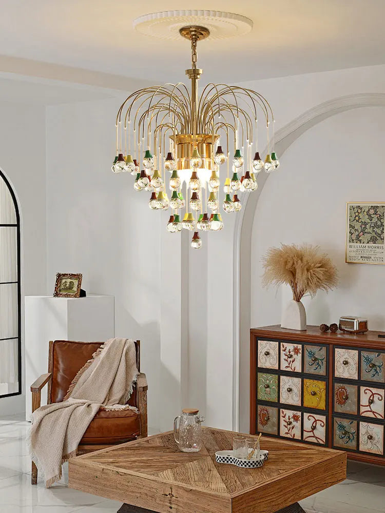 plafonnier tendance angel's tear en cristal lumineux élégant pour intérieur