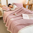 Plaid polaire doux tricoté pour canapé et chambre