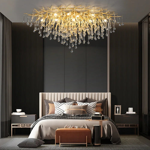 lustre nordique à led en cristal pour un éclairage élégant - vue 6 sur 16