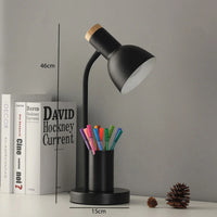 lampe de bureau créative nordique avec porte-stylo led décoratif
