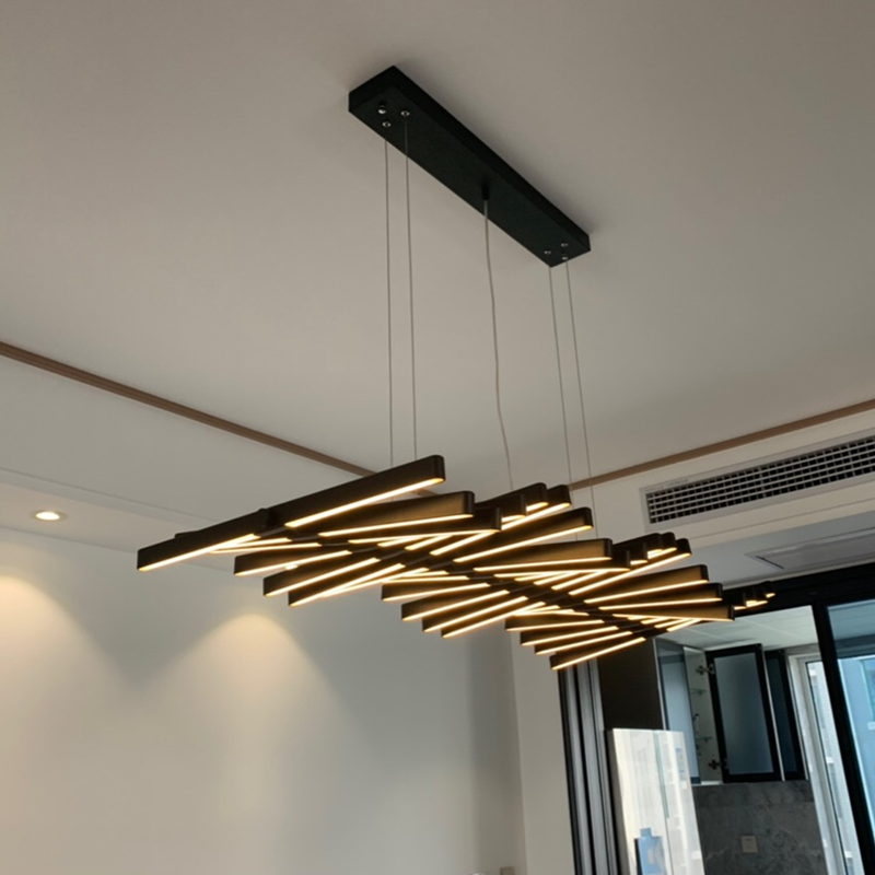 Lustre design LED en baguette lumineuse Bilbao - vue 5 sur 15