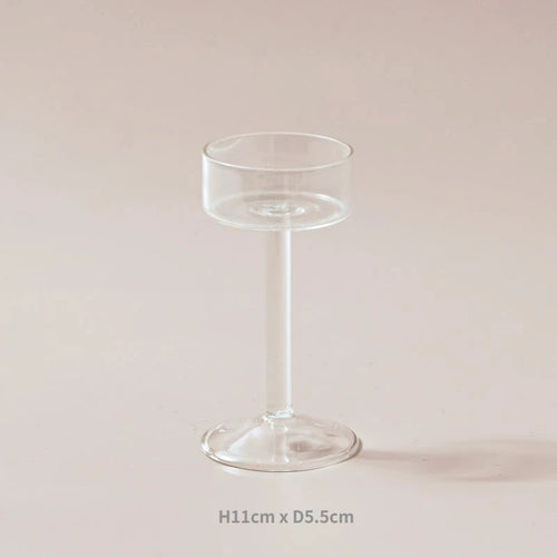 ensemble de bougeoirs en verre pour décoration de table élégante
