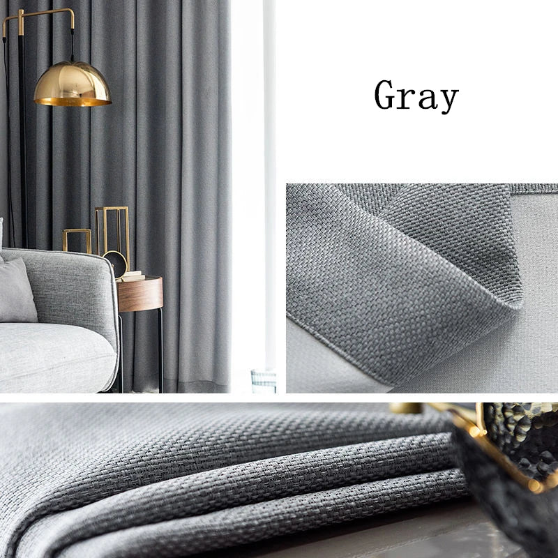 Rideau occultant moderne tissu épais pour salon chambre - vue 5 sur 11