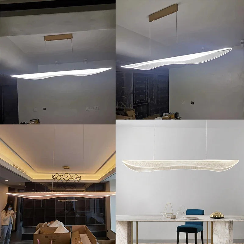 lustre moderne en acrylique pour éclairage décoratif intérieur - vue 7 sur 12