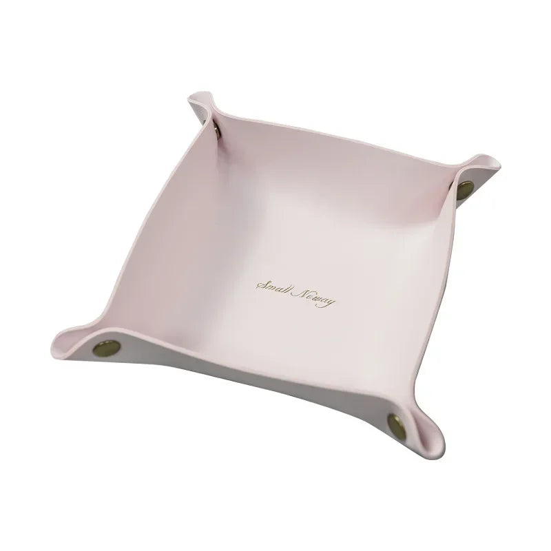 Vide-poche organisateur pliable en cuir pour bureau bijoux et cosmétiques - vue 16 sur 19