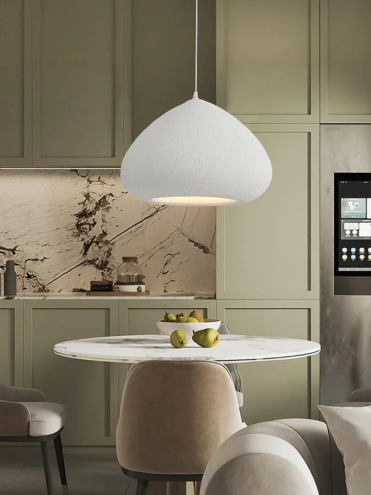 Handmade Wabi-Sabi Restaurant Pendant Light Nordic Cream Style Bar Table Lamp Designer Bedroom Lighting Deco LED Loft Chandelier - vue 3 sur 11
