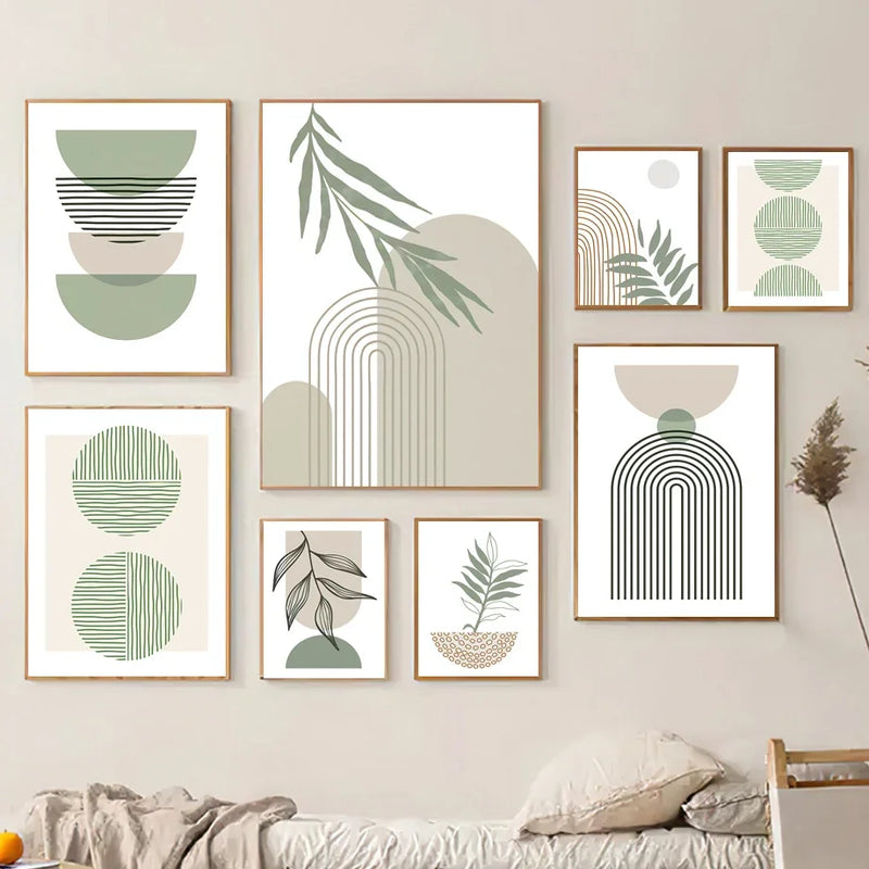 décoration murale géométrique abstraite style boho moderne