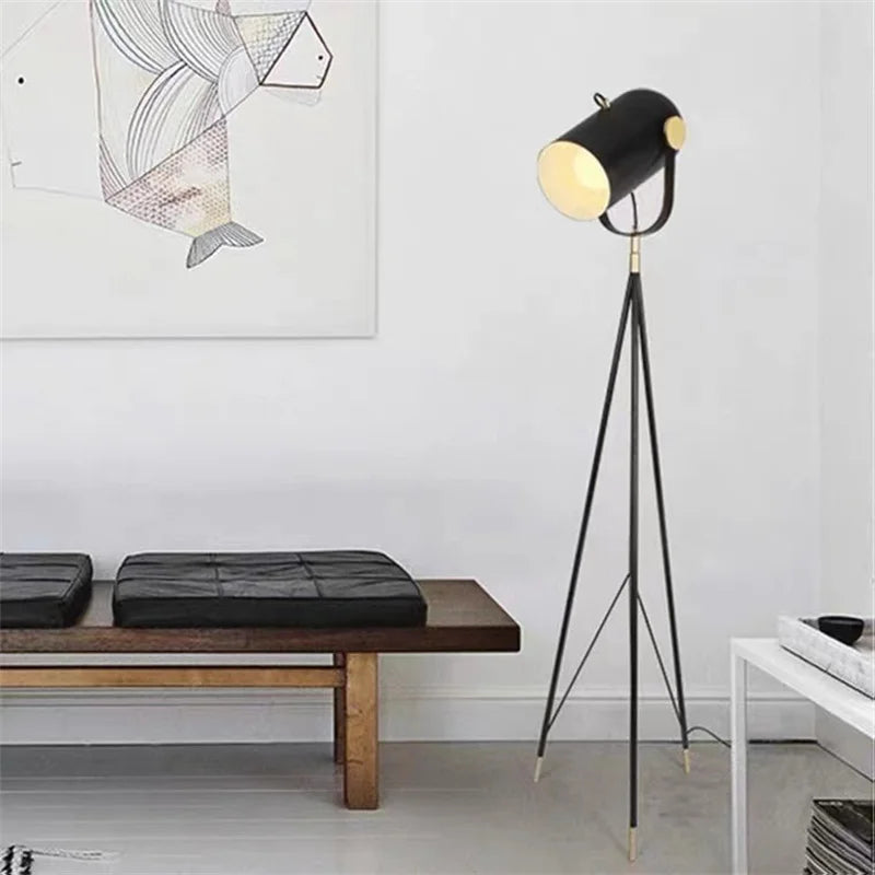 lampadaire design danois avec trépied nordique élégant - vue 6 sur 7